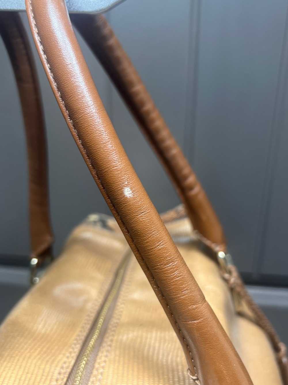 Cole Haan Snakeskin Brown Purse with Orange Interior - Picture 5 of 10